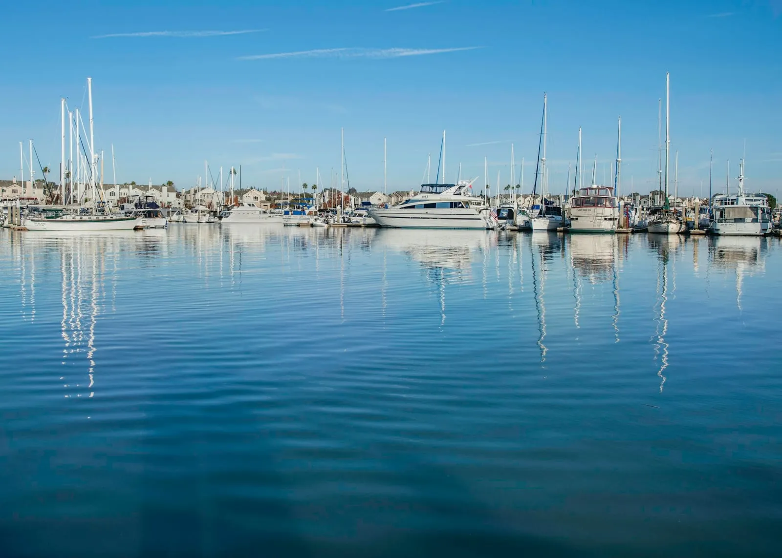Boats in the Benicia Marina on calm water