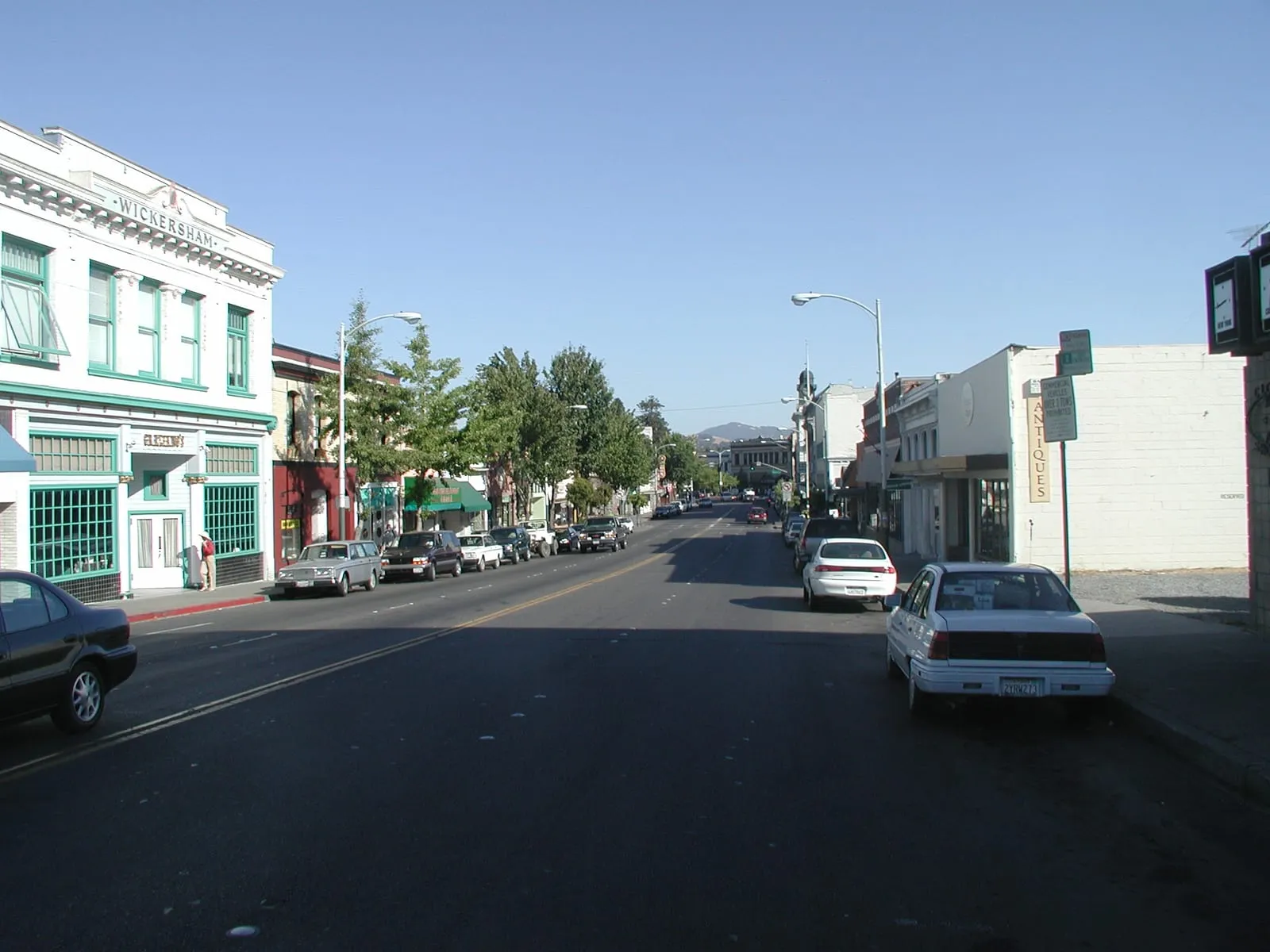 Historic iron-front buildings in downtown Petaluma