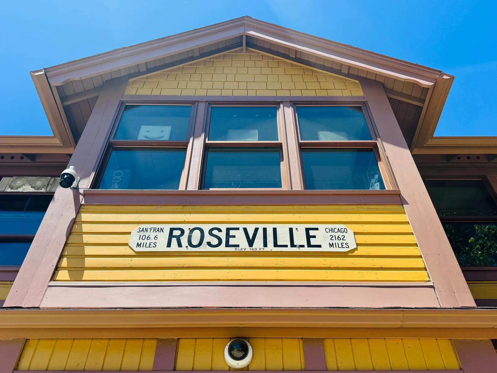 The historic Roseville train depot