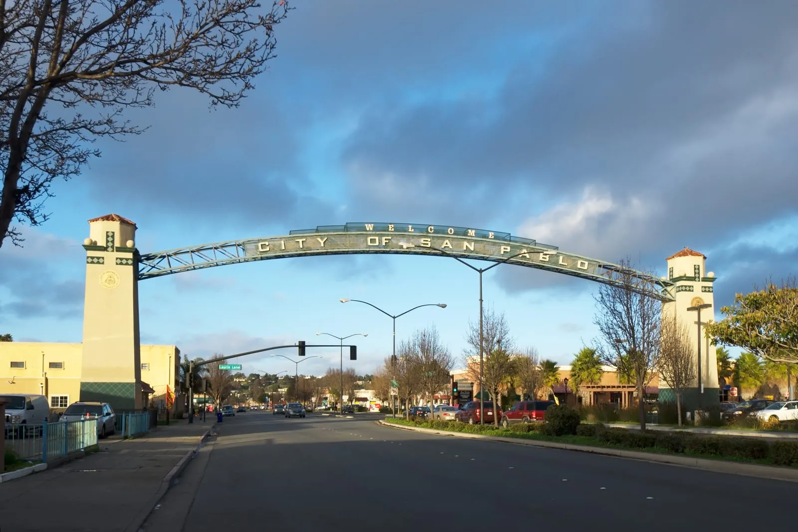 San Pablo welcome arch over San Pablo Avenue
