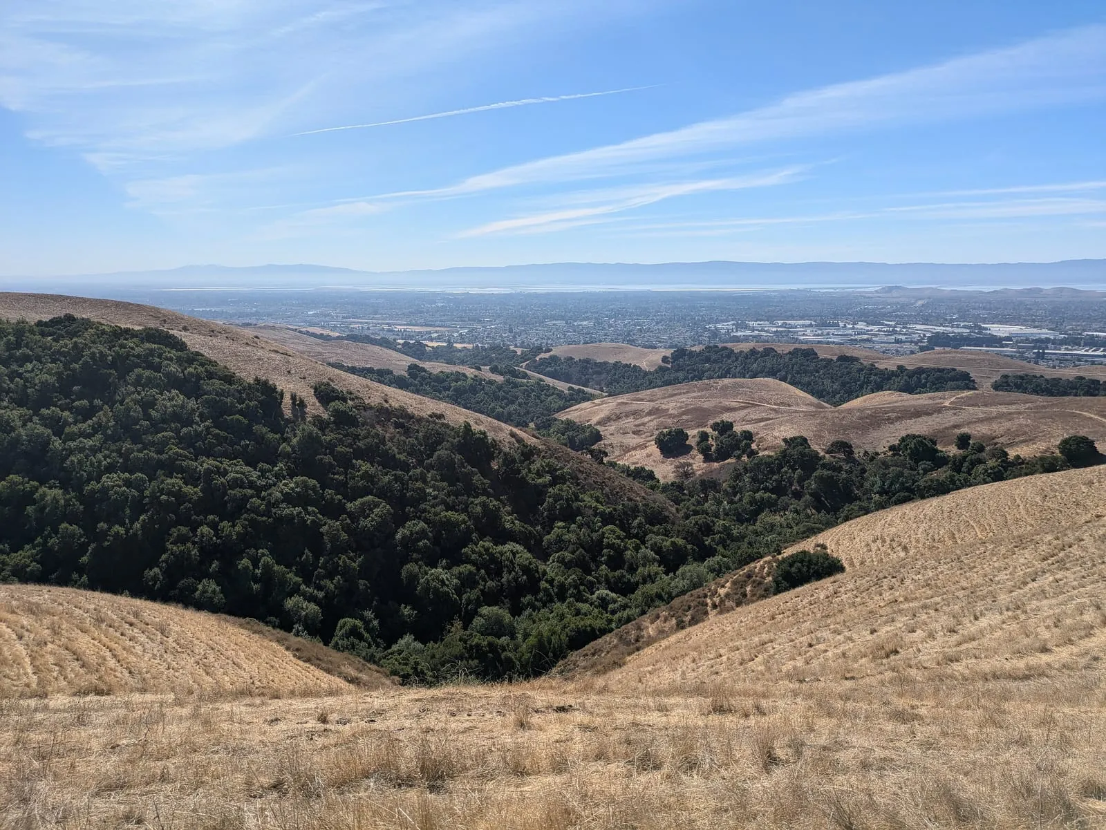 View over Union City from the hills of Dry Creek Pioneer Regional Park
