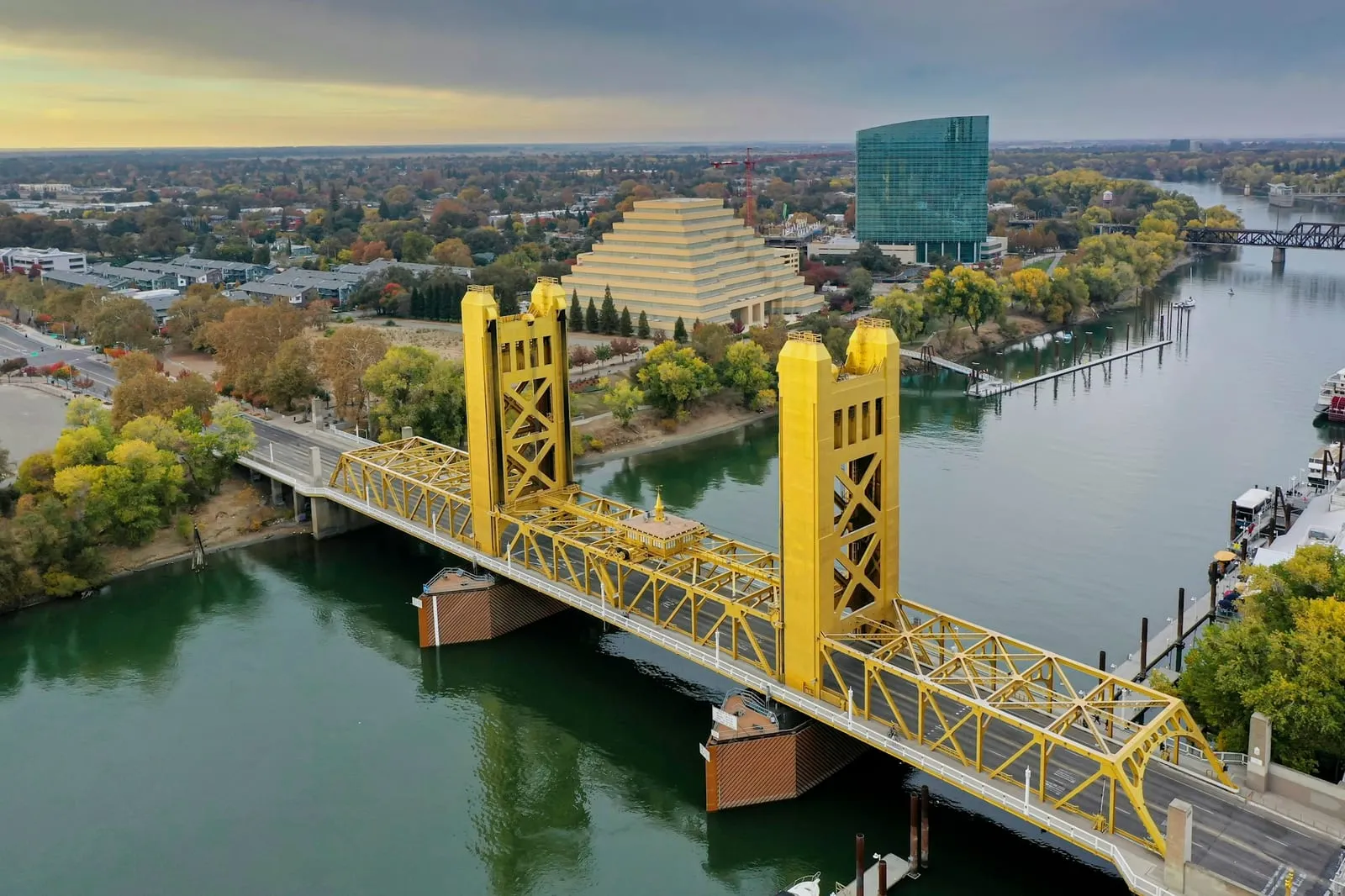 Tower Bridge and the West Sacramento riverfront